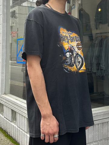 00's HARLEY-DAVIDSON 「Feel The Tnunder」ハーレーTシャツ