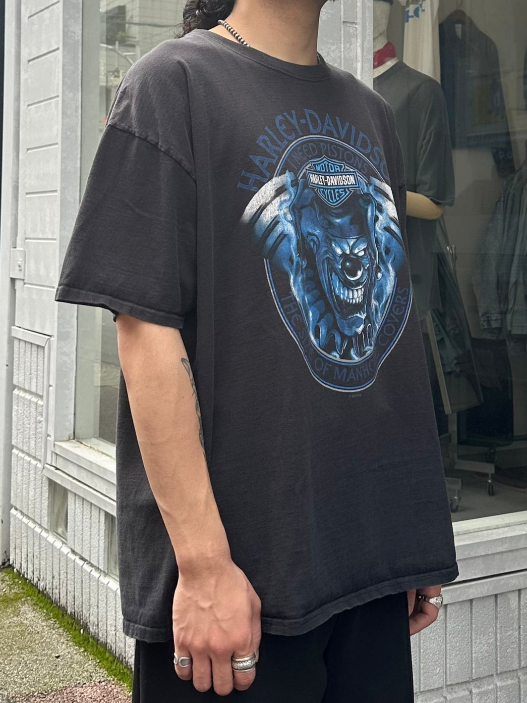 00's HARLEY-DAVIDSON「CLOWN＆ARROWHEAD」ハーレーTシャツ