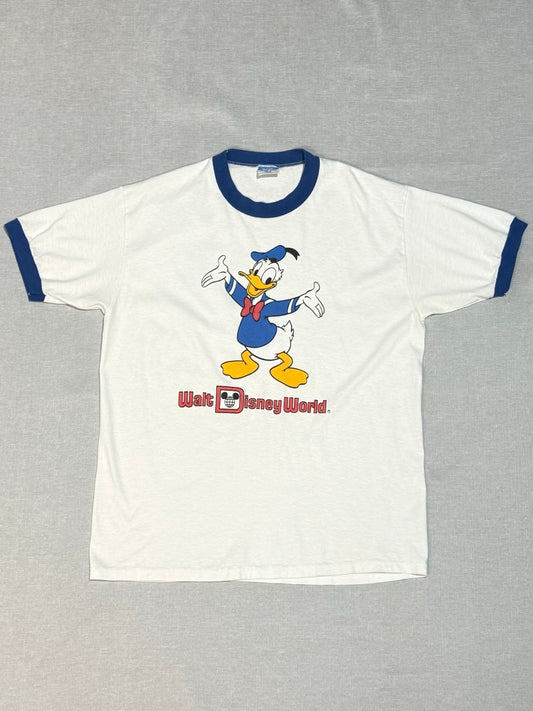 80's Disney「Donald Duck」USA製 キャラクターTシャツ