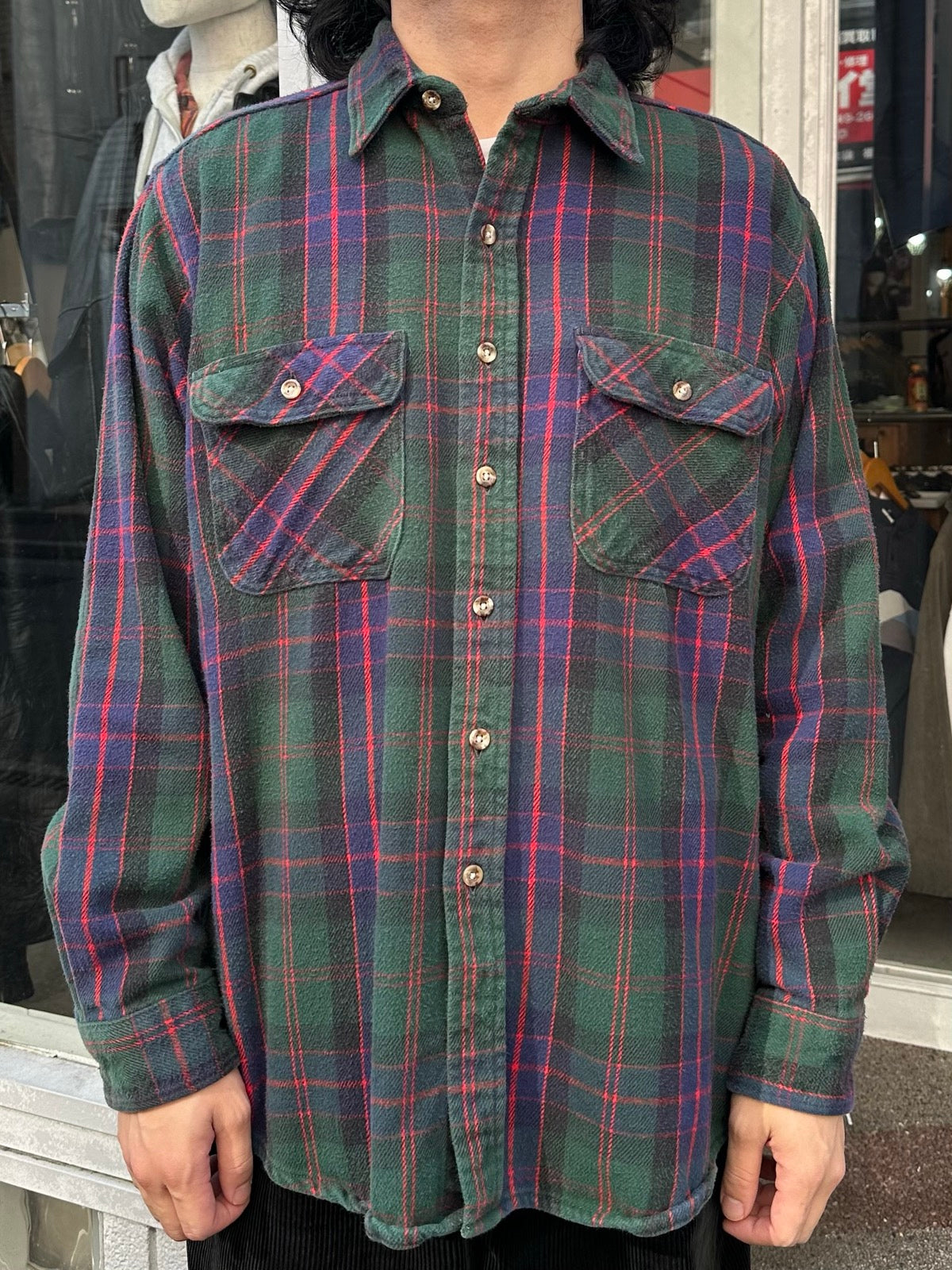 90's FIVE BROTHER「Check」コットンフランネルシャツ