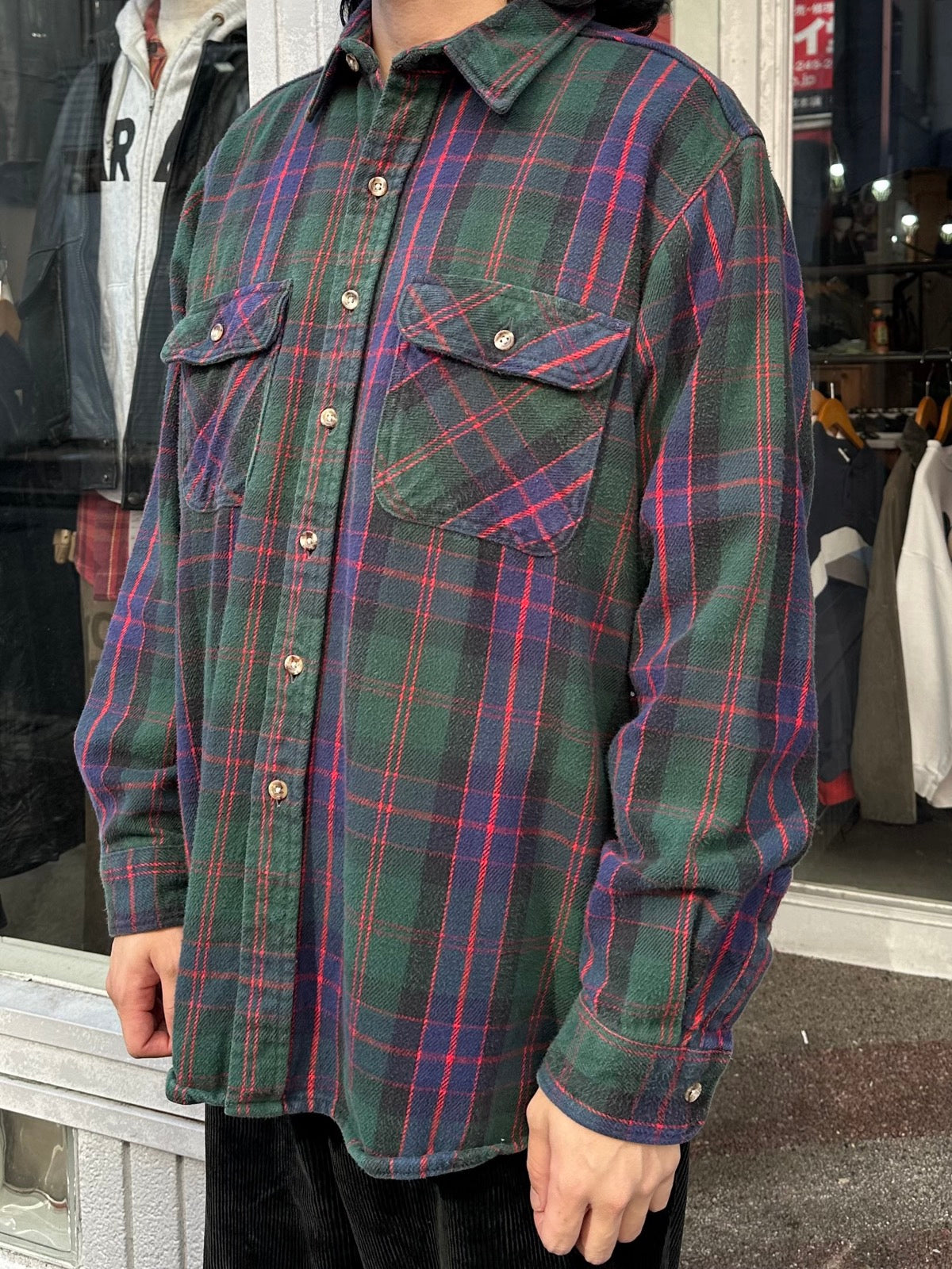 90's FIVE BROTHER「Check」コットンフランネルシャツ