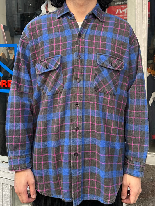 90's FIVE BROTHER「Check」コットンフランネルシャツ