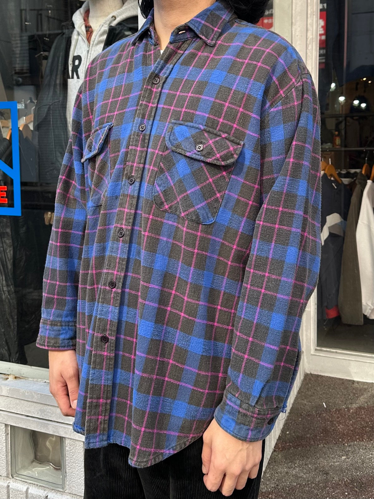 90's FIVE BROTHER「Check」コットンフランネルシャツ