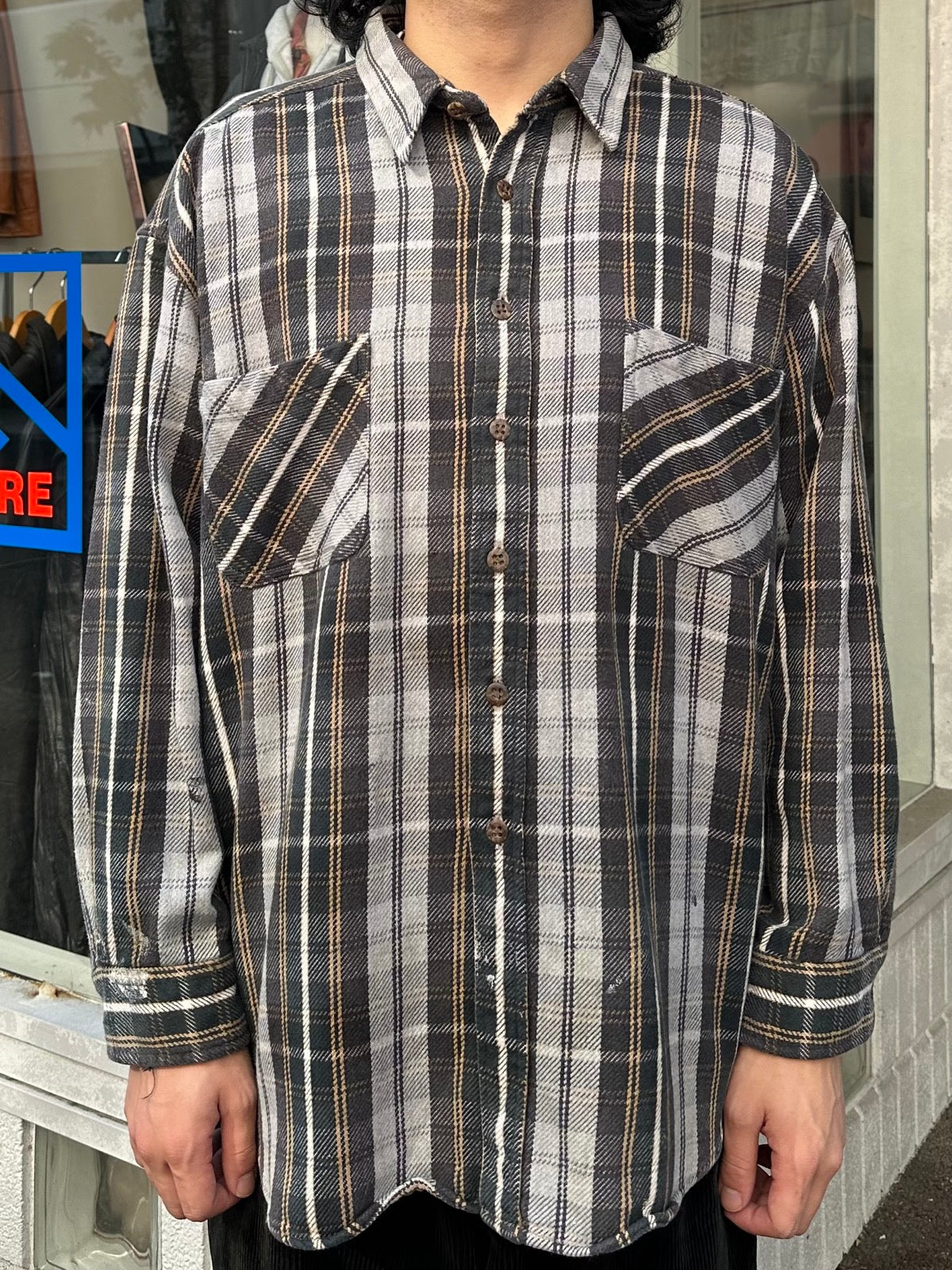 90's J.C.PENNY「ST JOHNS BAY」フランネルシャツ