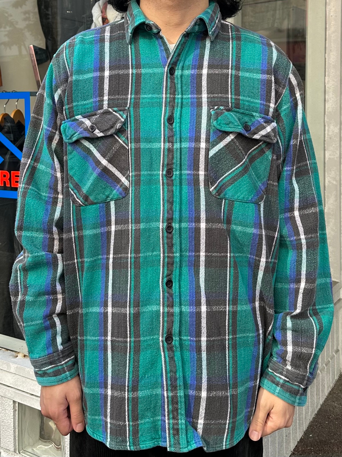 90's FIVE BROTHER 「Check」コットンフランネルシャツ