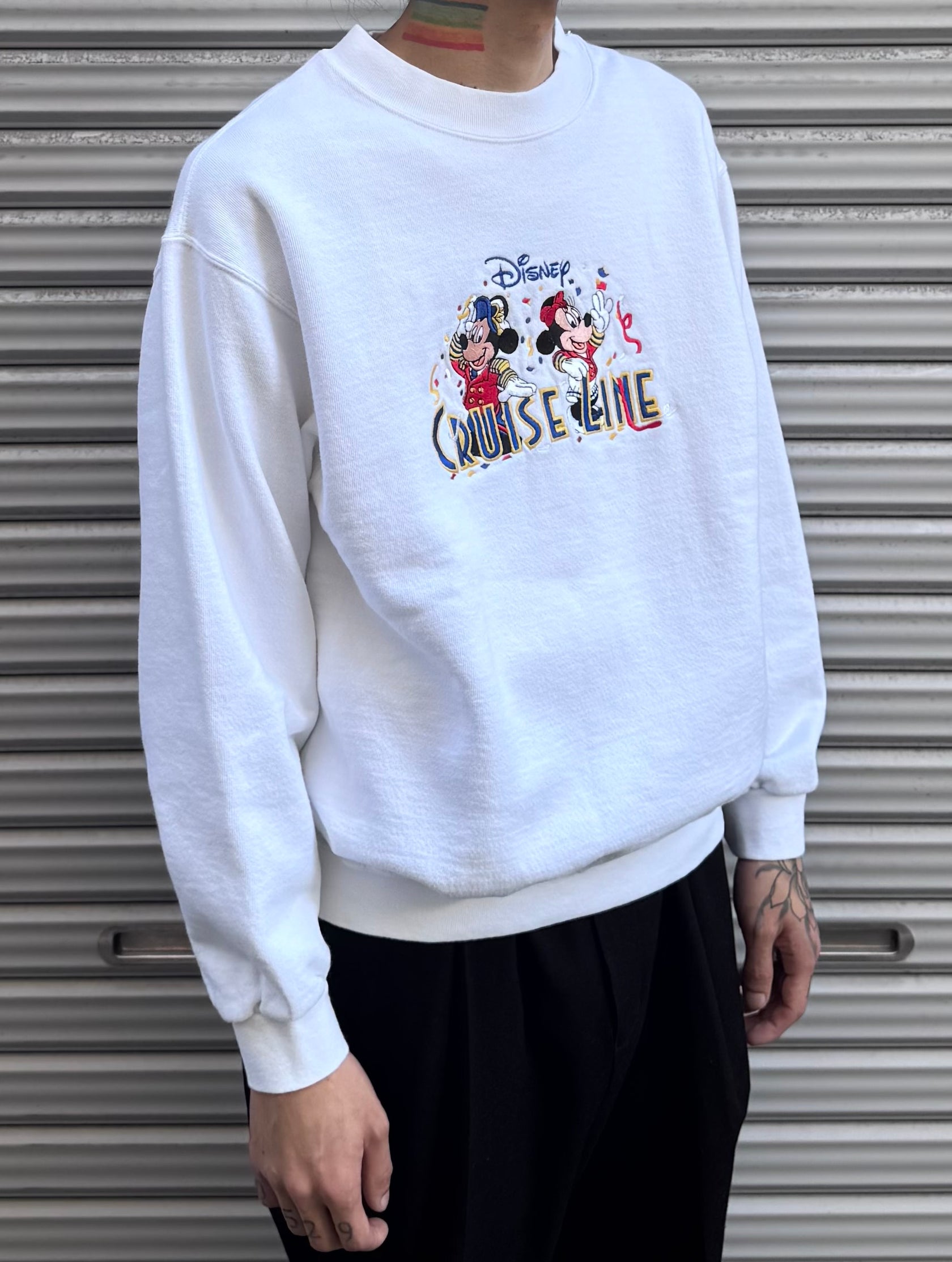 90's Disney「Mickey Minnie」キャラクタースウェット