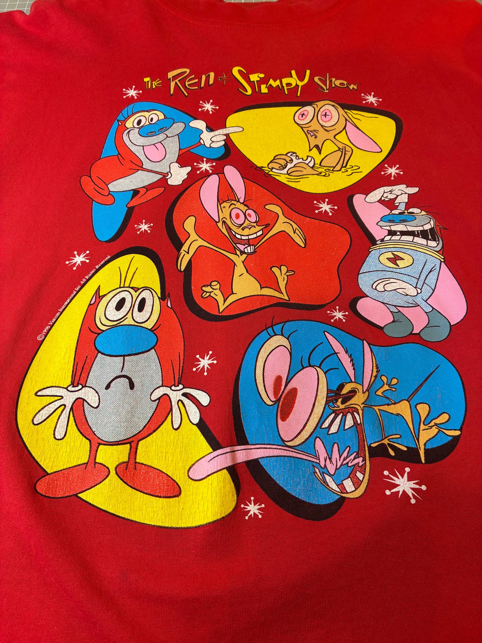 90's THE REN ＆ STIMPY SHOW キャラクターTシャツ