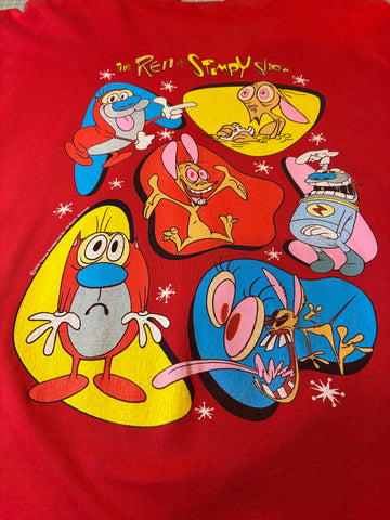 90's THE REN ＆ STIMPY SHOW キャラクターTシャツ