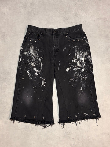 REMAKE PAINTED DENIM SHORTS