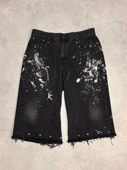 REMAKE PAINTED DENIM SHORTS