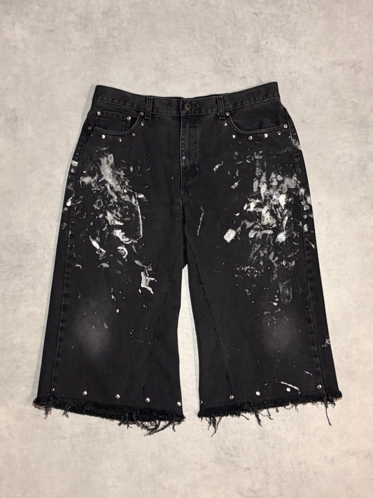 REMAKE PAINTED DENIM SHORTS