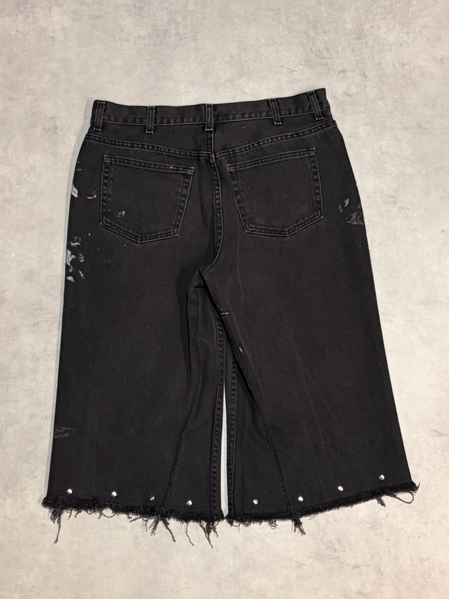 REMAKE PAINTED DENIM SHORTS