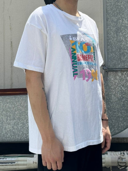90's BFAS「Benefit Srint Triathlon」USA製 ホワイトTシャツ
