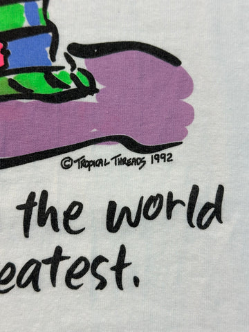 90's「SALLY HUSS」ホワイトＴシャツ　