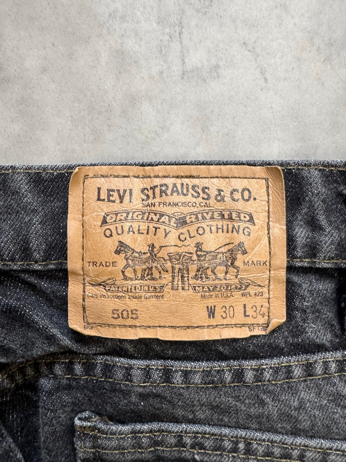 00's LEVI'S 「505」USA製 ブラックデニムパンツ