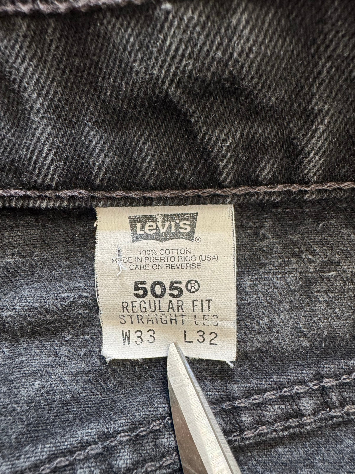 90's LEVI'S 「505」USA製 ブラックデニムパンツ