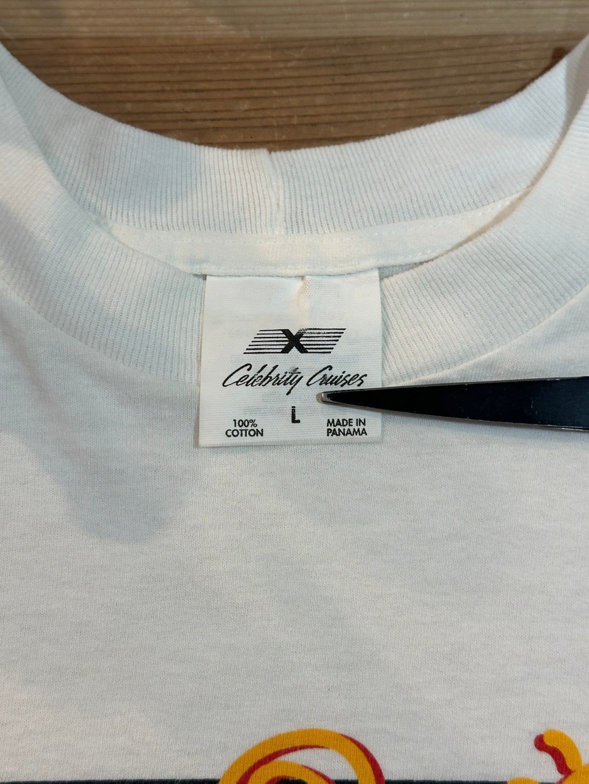 90's CELEBRITY CRUISES「night sky,noon,sunset,earth」ホワイトTシャツ