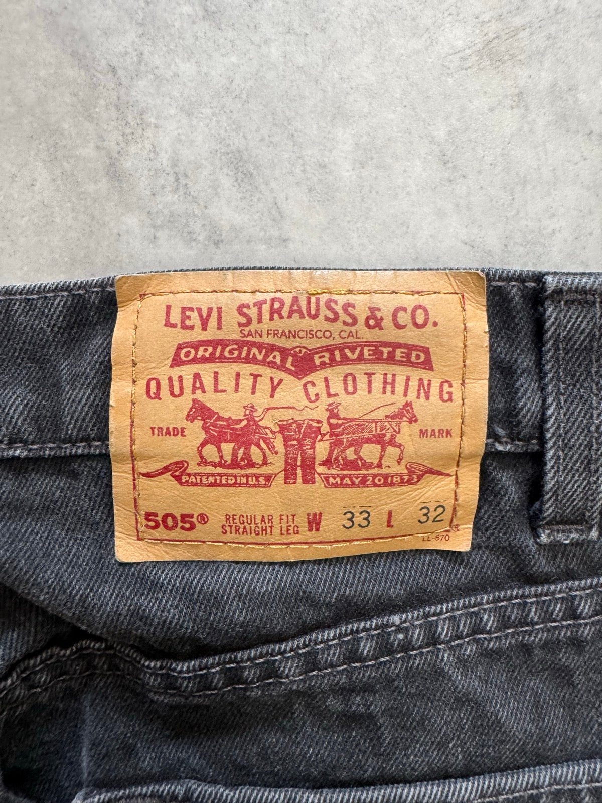 90's LEVI'S 「505」USA製 ブラックデニムパンツ