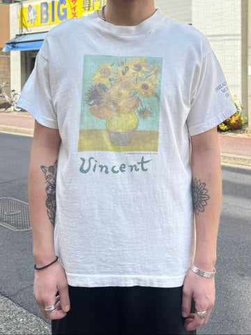 90's VINCENT WILLEM VAN GOGH 「ひまわり」 USA製 アートTシャツ
