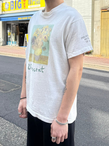 90's VINCENT WILLEM VAN GOGH 「ひまわり」 USA製 アートTシャツ