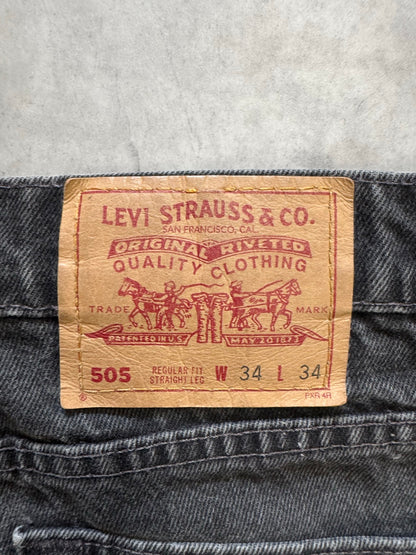 90's LEVI'S 「505」USA製 ブラックデニムパンツ