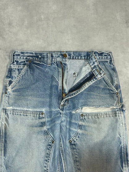 00's CARHARTT「DOUBLE NKEE」USA製 デニムペインターパンツ