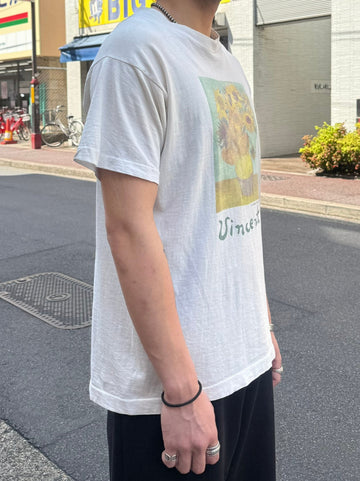 90's VINCENT WILLEM VAN GOGH 「ひまわり」 USA製 アートTシャツ