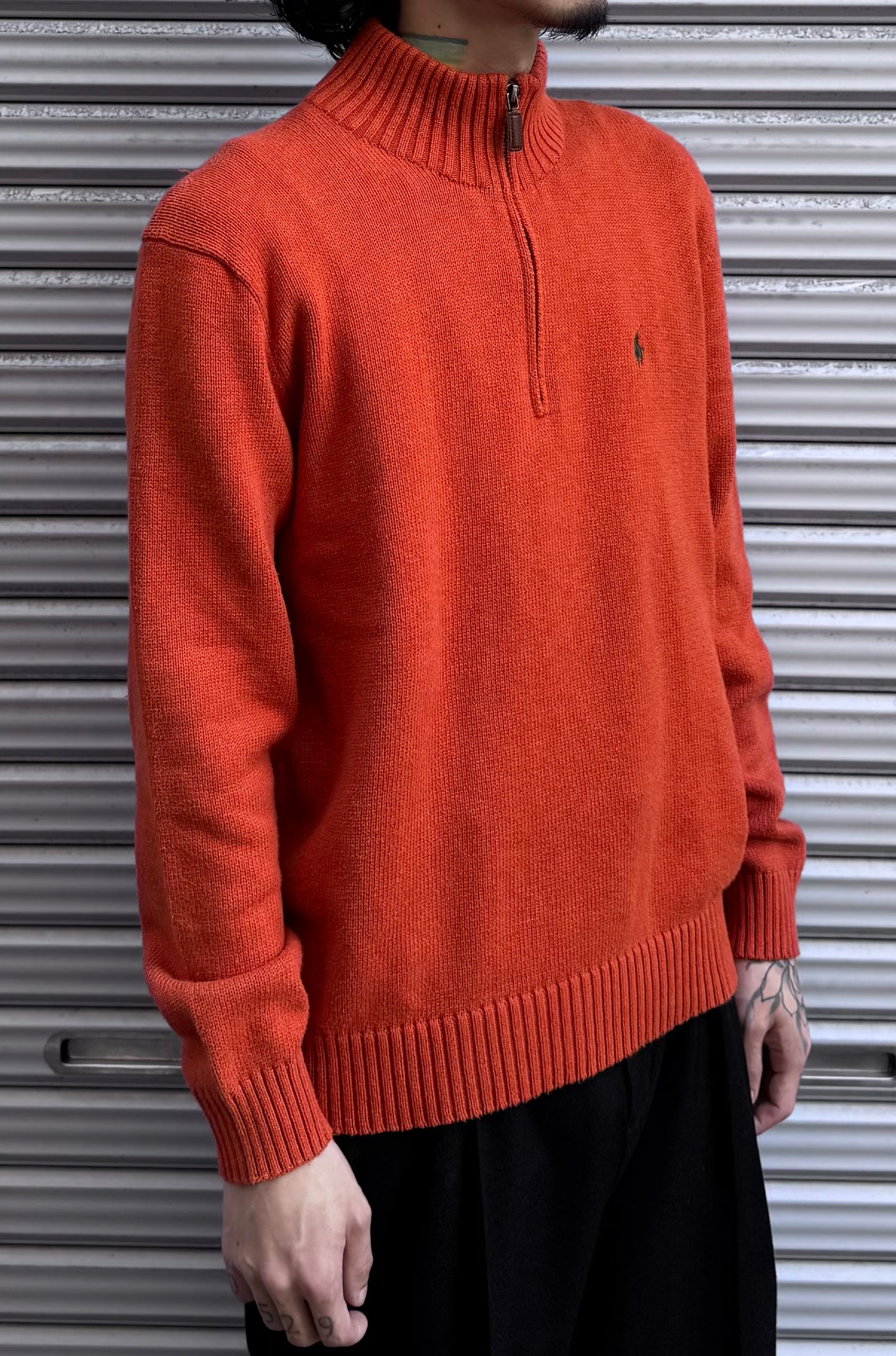 90’s「POLO by Ralph Loren」ハーフジップニット