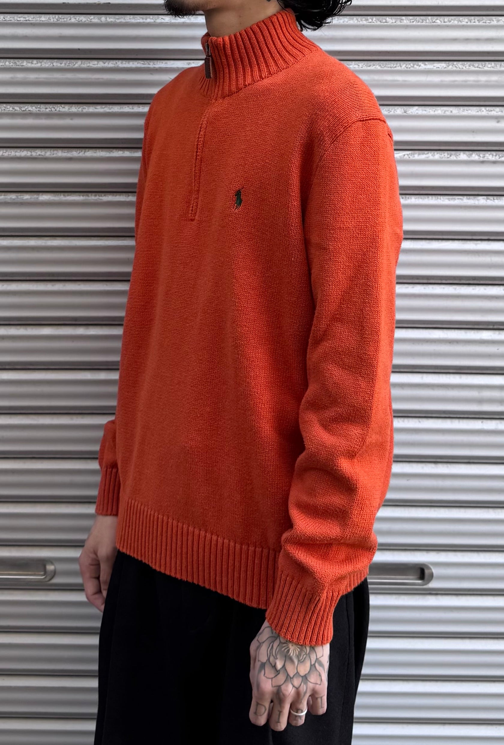 90’s「POLO by Ralph Loren」ハーフジップニット