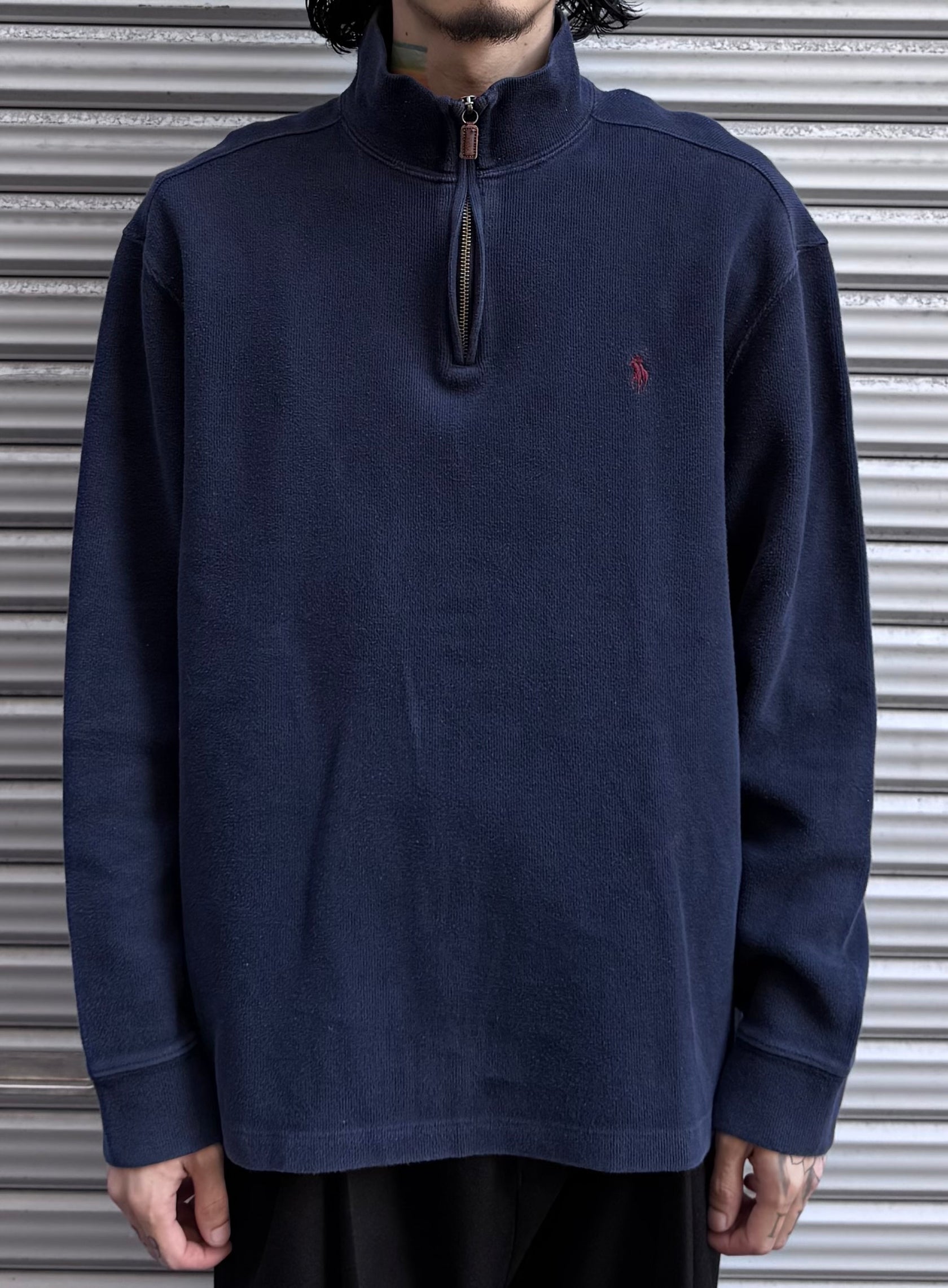 90’s「POLO by Ralph Loren」ハーフジップニット