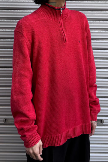 90’s「POLO by Ralph Loren」ハーフジップニット
