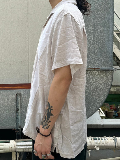 90's HAGGAR「line-design」オープンカラーシャツ