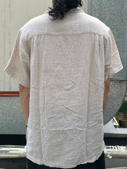 90's HAGGAR「line-design」オープンカラーシャツ