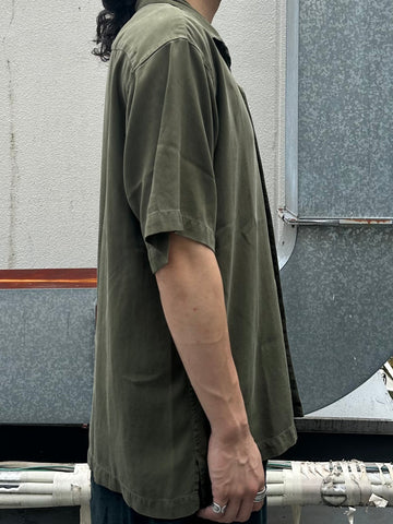 90's BACHRACH「Olive」オープンカラーシャツ