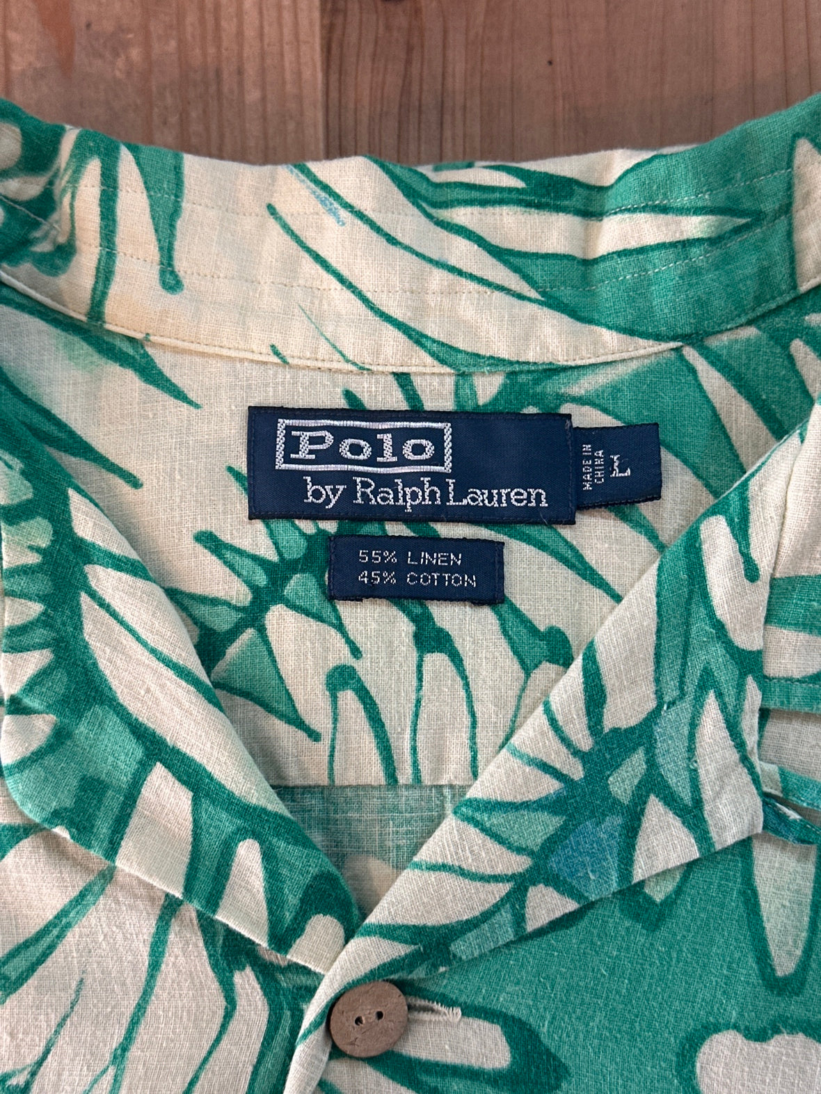 90's RALPH LAUREN「ALOHA」オープンカラーシャツ