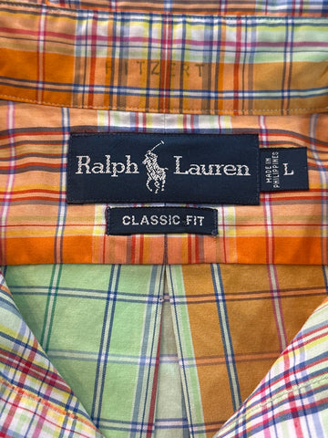 90's RALPH LAUREN「CLASSIC FIT」マドラスチェックシャツ