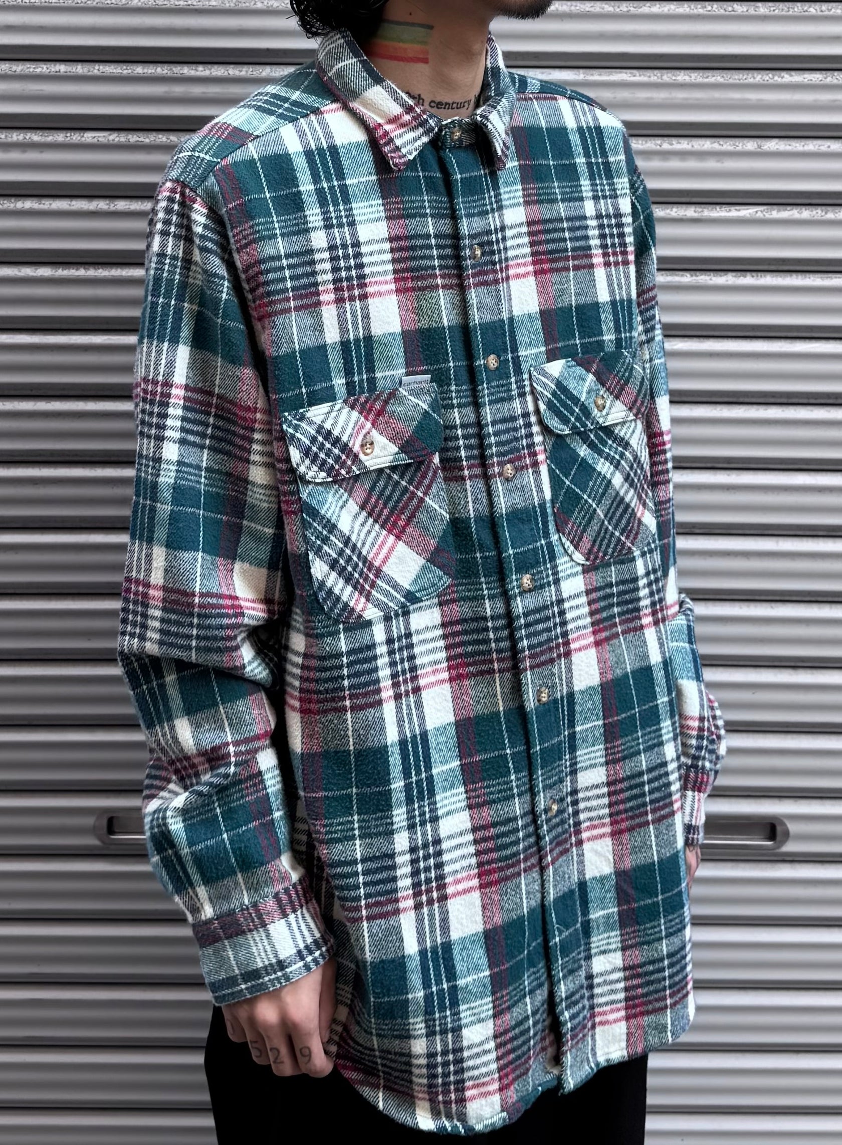 90's「carhartt」ネルシャツ