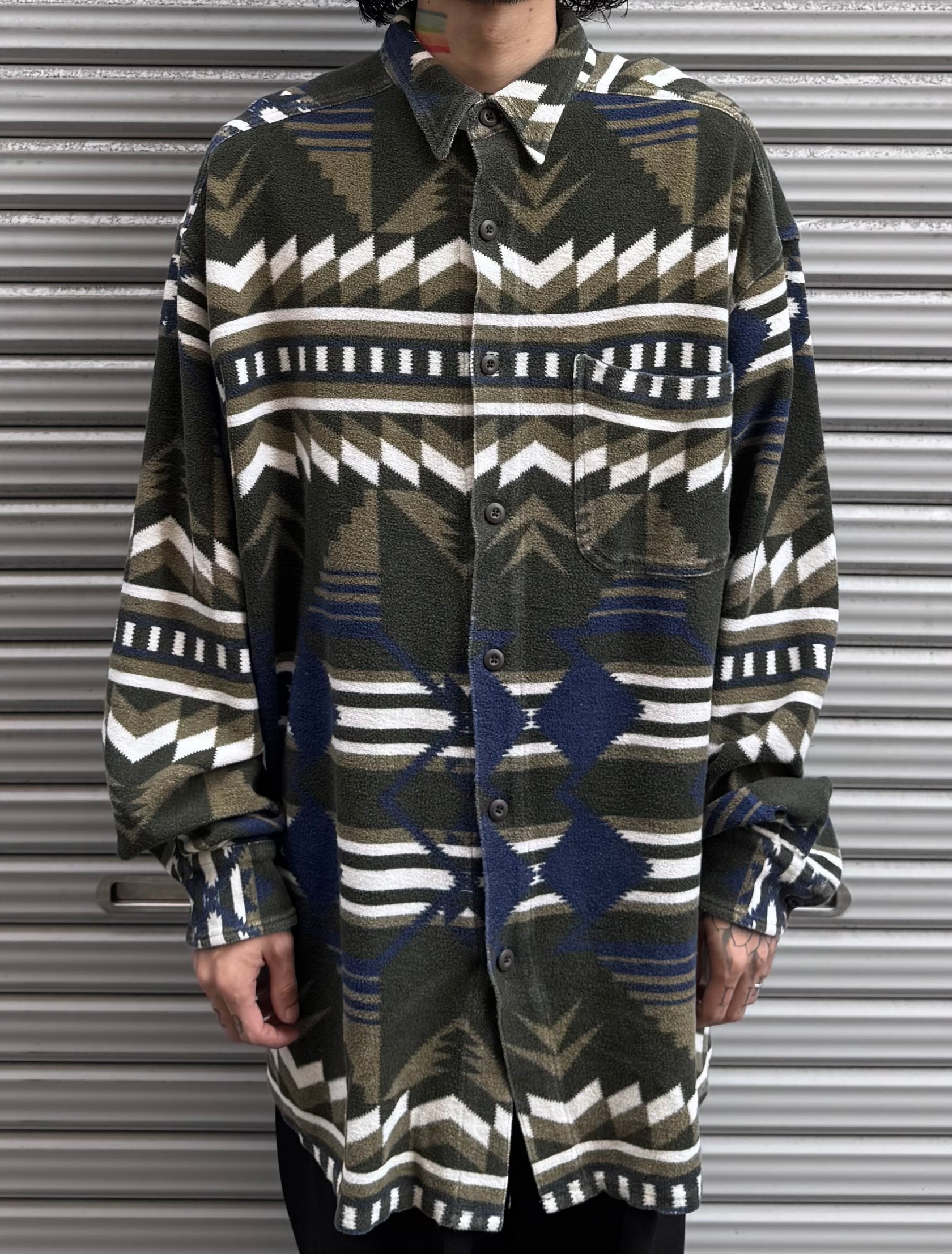 90's WIND RIVER「ネイティブ柄」ネルシャツ