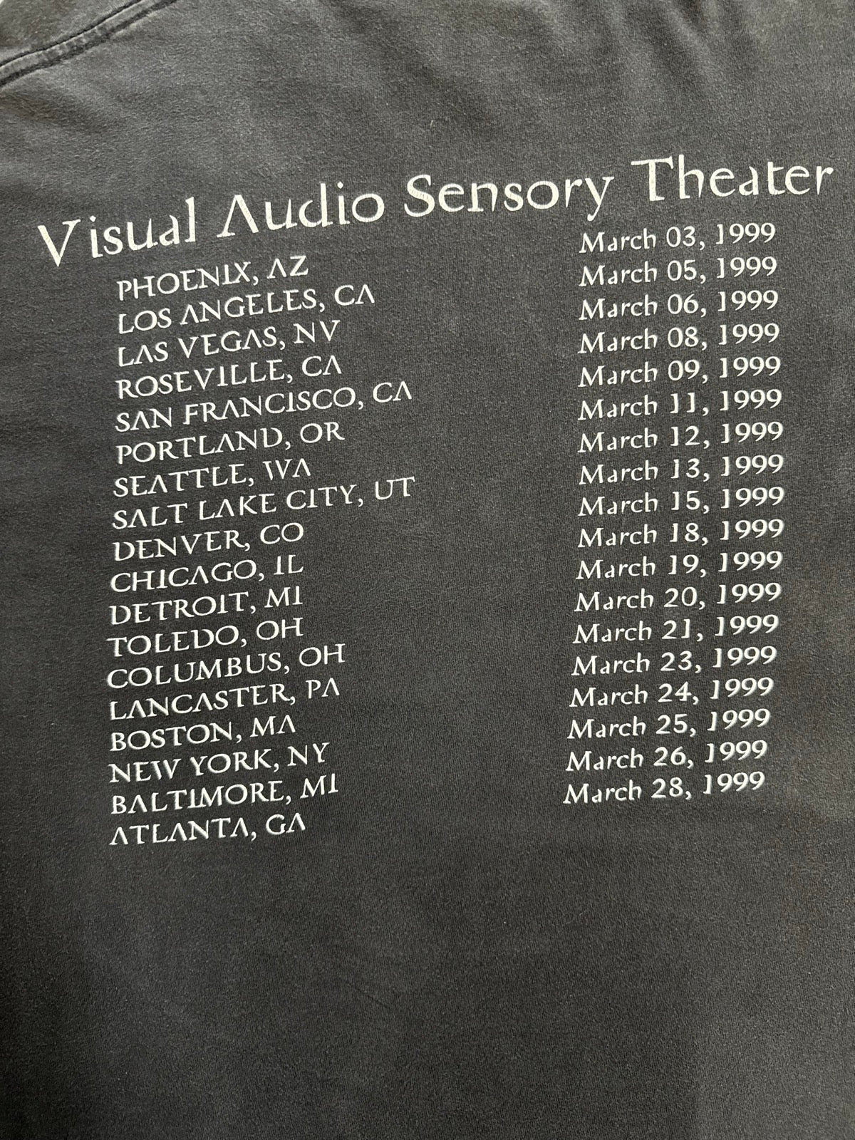 90's VAST「Visual Audio Sensory Theater」バンドTシャツ