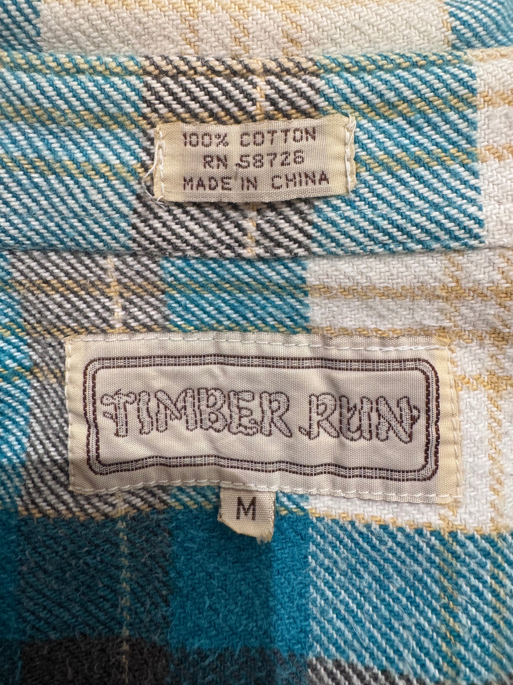 90’s「TIMBER RUN」ネルシャツ