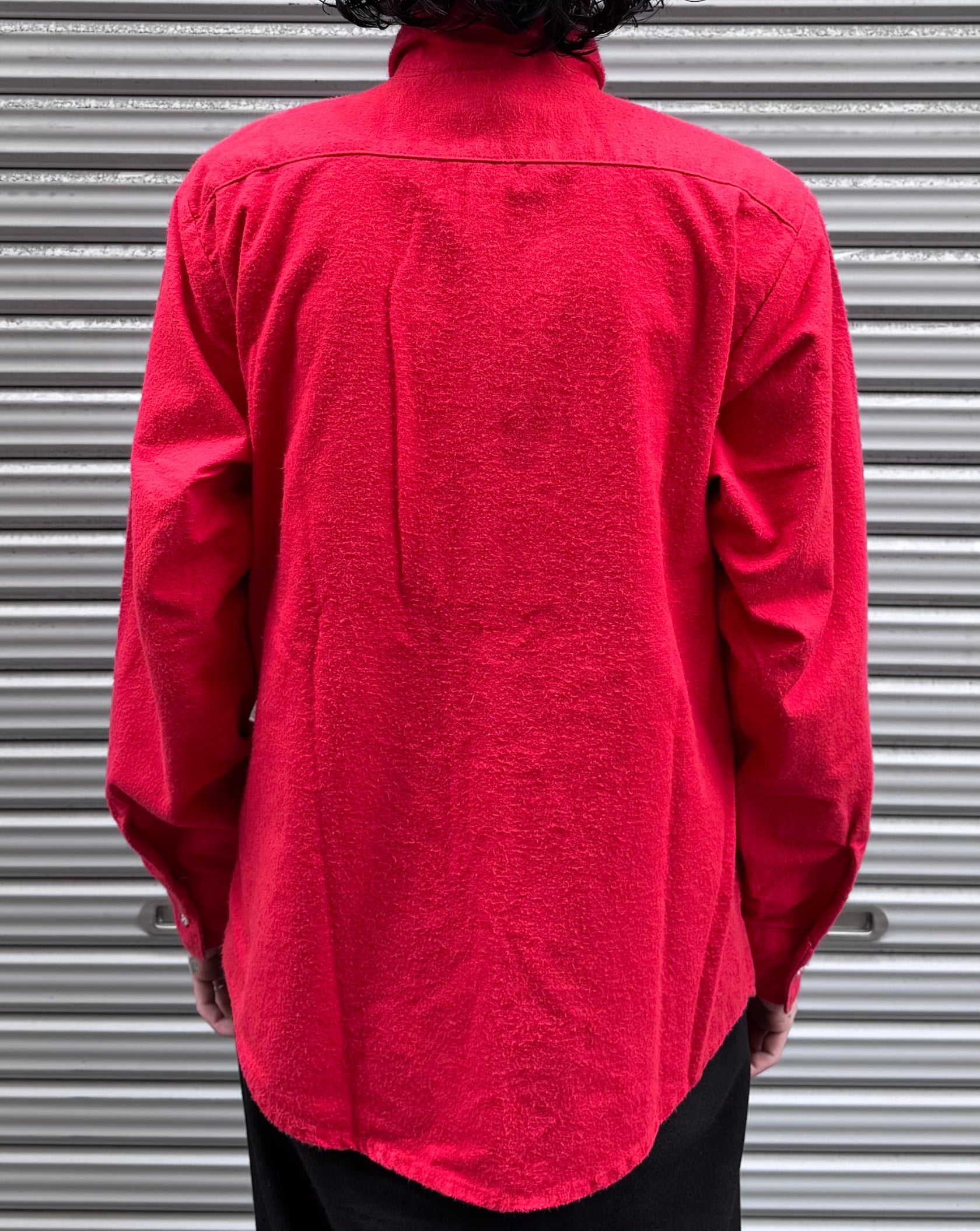 90’s「FIVE BROTHER」USA製　無地ネルシャツ