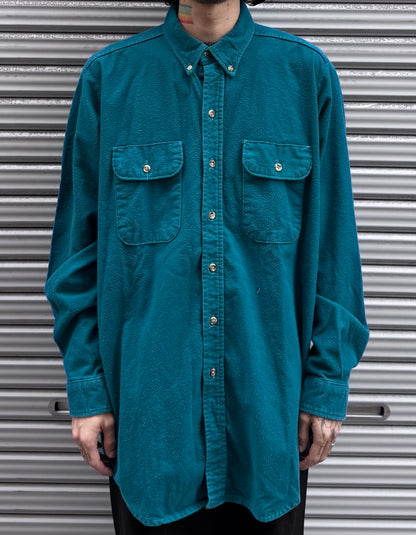 90’s「FIVE BROTHER」USA製　無地ネルシャツ