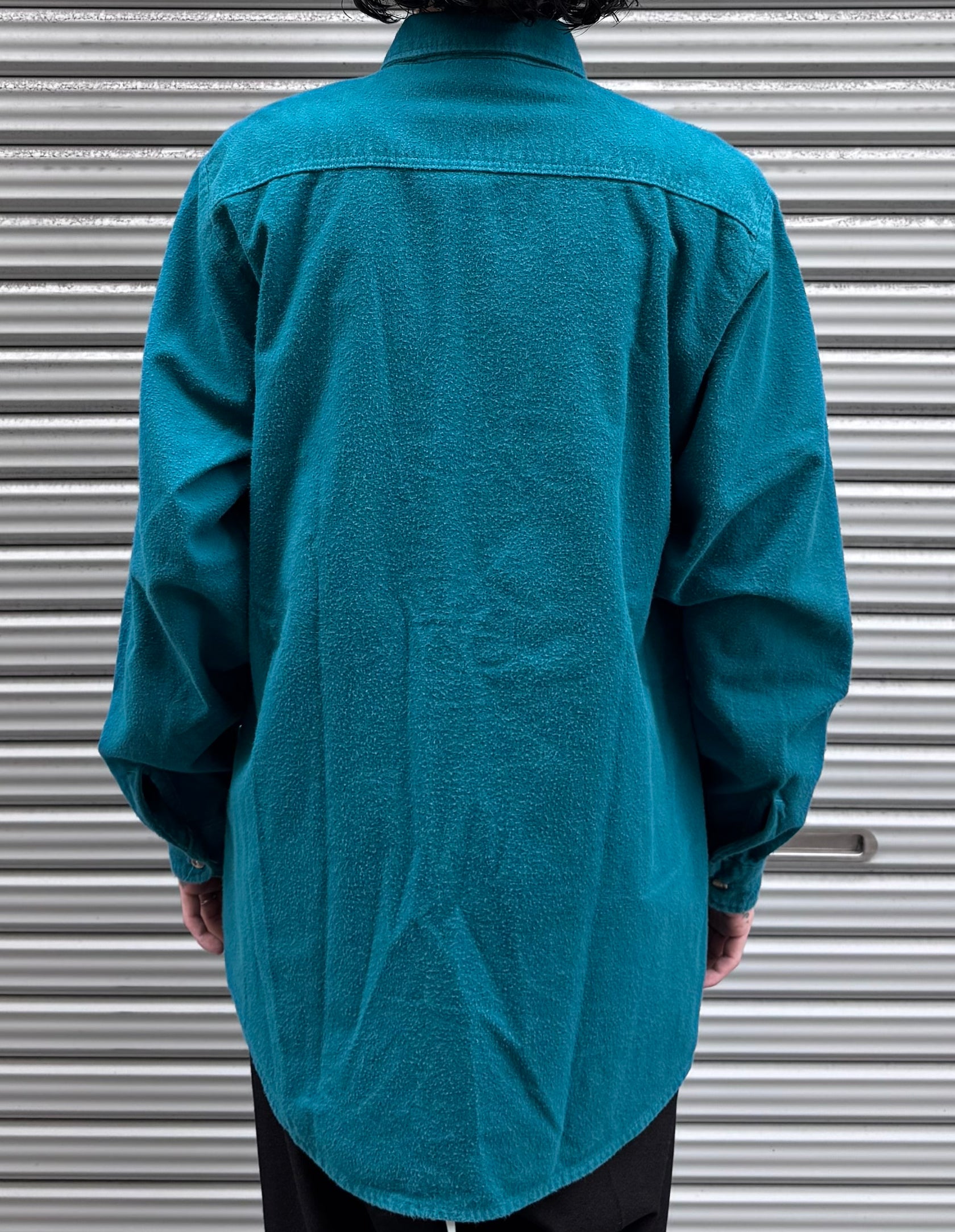 90’s「FIVE BROTHER」USA製　無地ネルシャツ