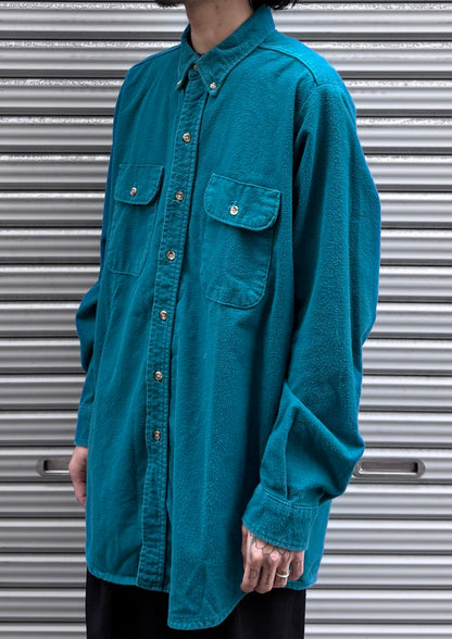 90’s「FIVE BROTHER」USA製　無地ネルシャツ