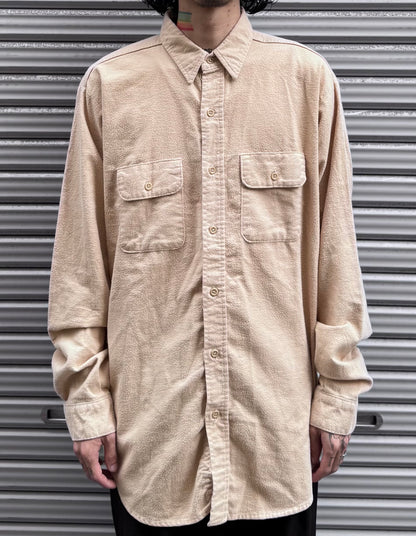 90’s「FIVE BROTHER」USA製　無地ネルシャツ