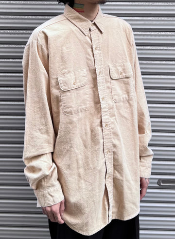 90’s「FIVE BROTHER」USA製　無地ネルシャツ