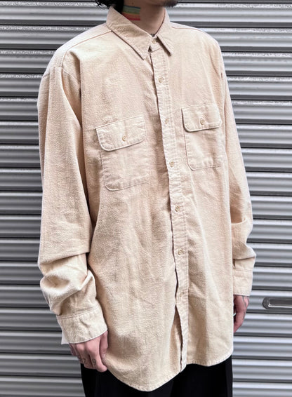 90’s「FIVE BROTHER」USA製　無地ネルシャツ