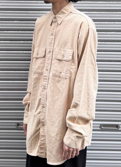 90’s「FIVE BROTHER」USA製　無地ネルシャツ