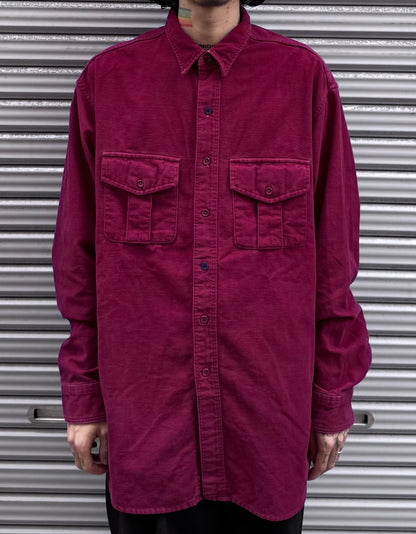 80's 「Eddie Bauer」無地ネルシャツ