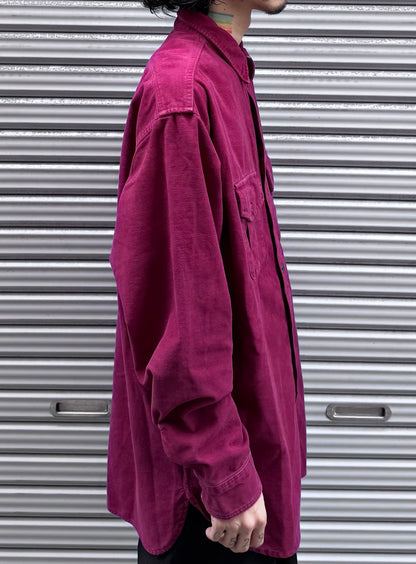 80's 「Eddie Bauer」無地ネルシャツ